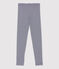 Jeggings bambina in jersey elasticizzato blu SMOKING/bianco MARSHMALLOW